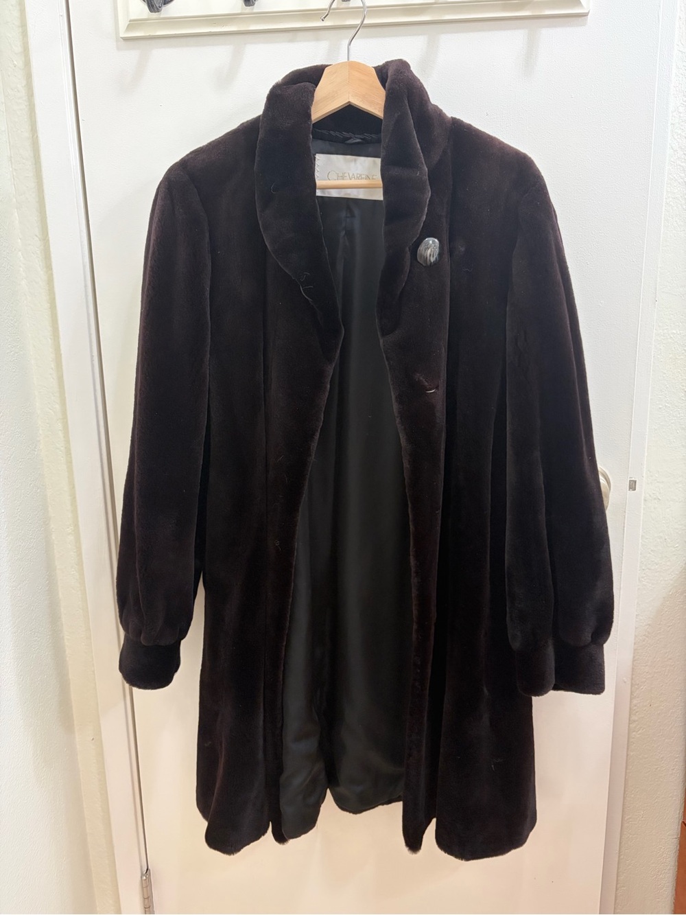 Luxurious Dark Brown SAGA Mink Fur Women's Coat